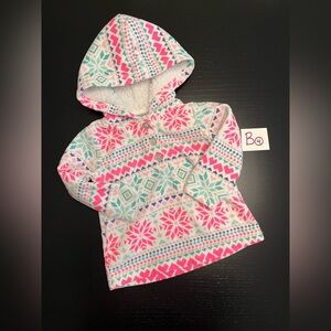 ⭐️2/$8.00⭐️ Carter’s 12m Pink and Blue Patterned Hoodie
